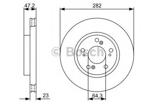 BOSCH BD1205 гальмівний диск