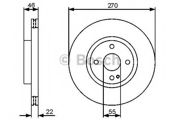 BOSCH BD1274 гальмівний диск