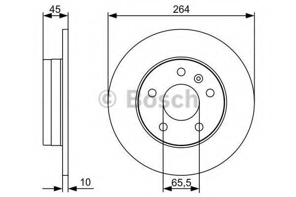 BOSCH BD2205 гальмівний диск