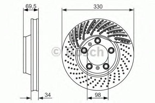 BOSCH BD1422 гальмівний диск