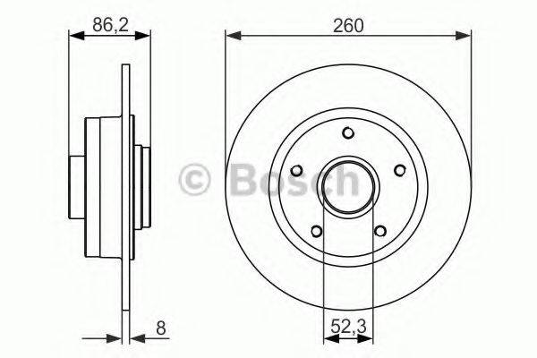 BOSCH BD1521 гальмівний диск