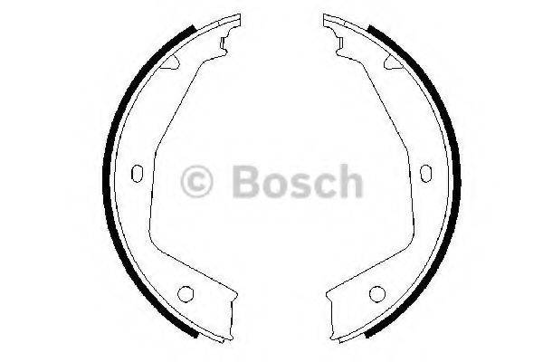 BOSCH BS844 Комплект гальмівних колодок, стоянкова гальмівна система