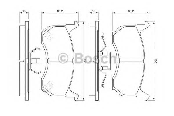 BOSCH 21 360 Комплект гальмівних колодок, дискове гальмо
