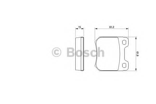 BOSCH 21 051 Комплект гальмівних колодок, дискове гальмо