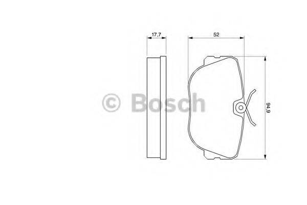 BOSCH 21 068 Комплект гальмівних колодок, дискове гальмо