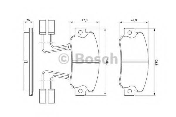 BOSCH 21 133 Комплект гальмівних колодок, дискове гальмо