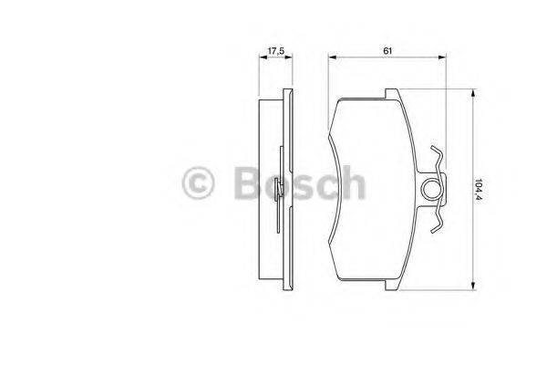 BOSCH 21 170 Комплект гальмівних колодок, дискове гальмо