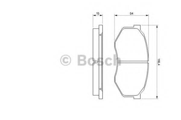BOSCH 21 318 Комплект гальмівних колодок, дискове гальмо