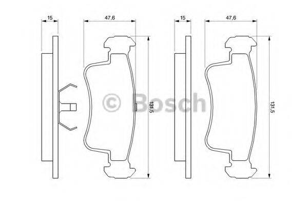 BOSCH 21 336 Комплект гальмівних колодок, дискове гальмо