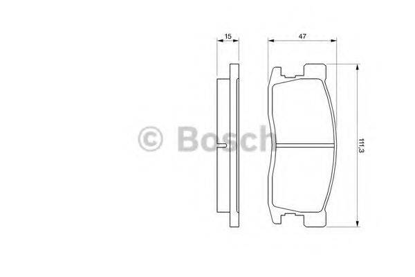 BOSCH BP800 Комплект гальмівних колодок, дискове гальмо