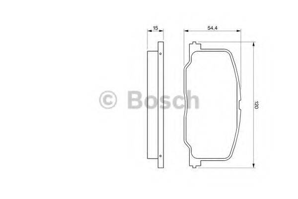BOSCH BP801 Комплект гальмівних колодок, дискове гальмо