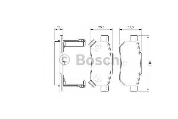 BOSCH 21312 Комплект гальмівних колодок, дискове гальмо
