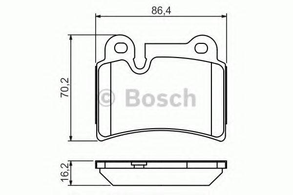 BOSCH 24097 Комплект гальмівних колодок, дискове гальмо