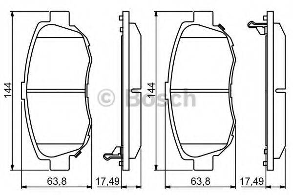 LEXUS 04465-30231 Комплект гальмівних колодок, дискове гальмо