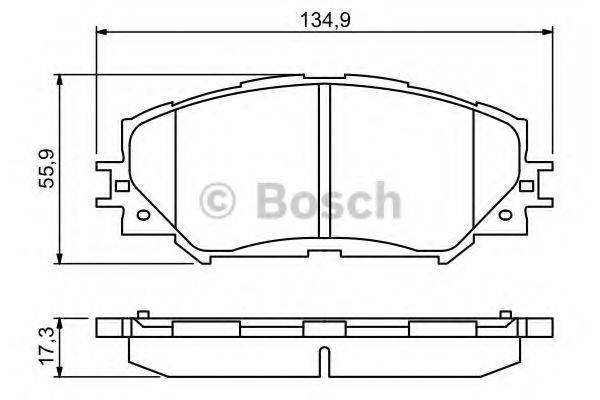 BOSCH 24336 Комплект гальмівних колодок, дискове гальмо