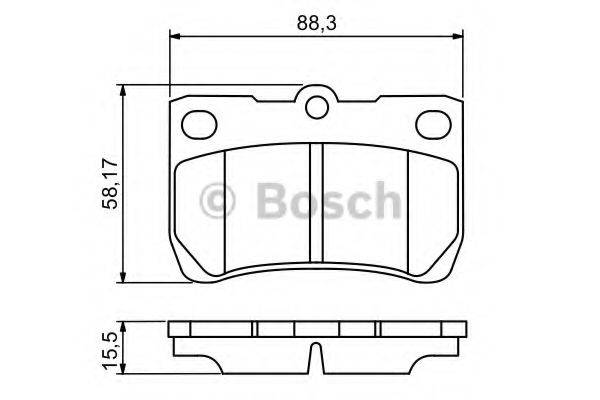 BOSCH 24323 Комплект гальмівних колодок, дискове гальмо