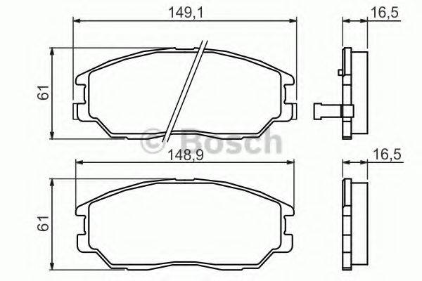 BOSCH 23726 Комплект гальмівних колодок, дискове гальмо