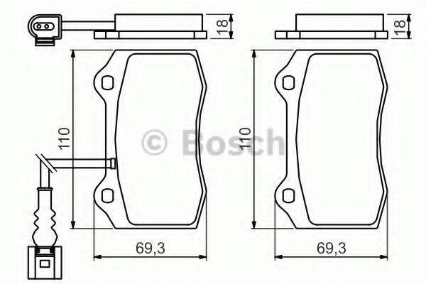BOSCH 24143 Комплект гальмівних колодок, дискове гальмо