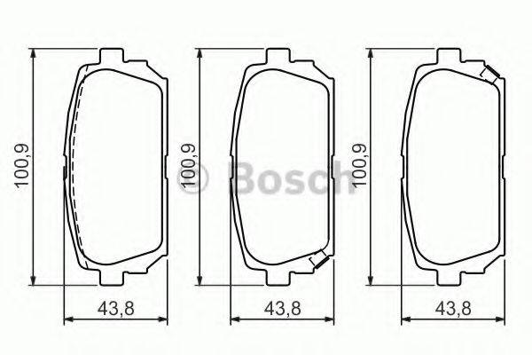 BOSCH 24491 Комплект гальмівних колодок, дискове гальмо