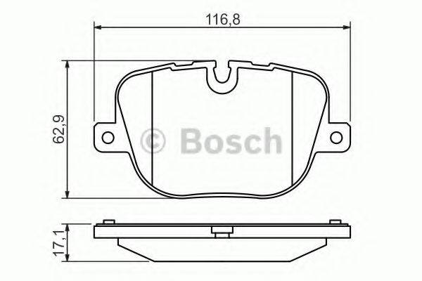 BOSCH 25085 Комплект гальмівних колодок, дискове гальмо