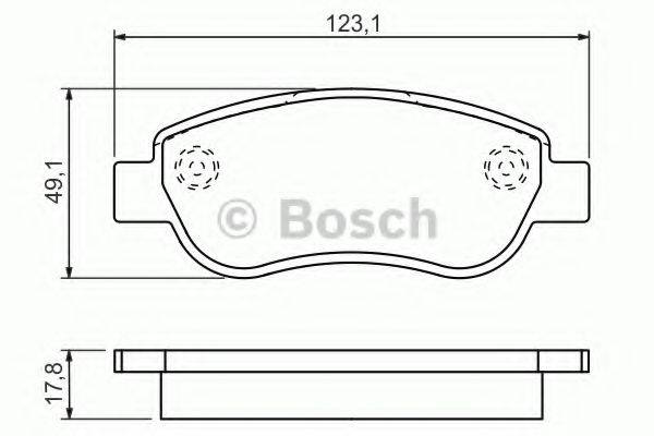 BOSCH 24393 Комплект гальмівних колодок, дискове гальмо