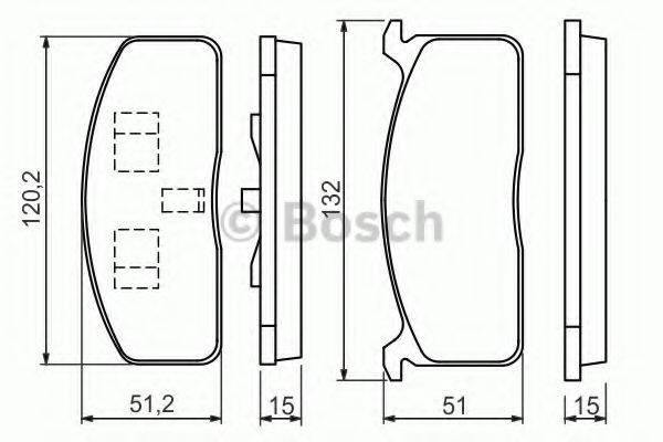 BOSCH 20729 Комплект гальмівних колодок, дискове гальмо