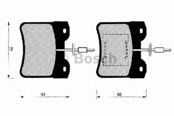 BOSCH 21 076 Комплект гальмівних колодок, дискове гальмо