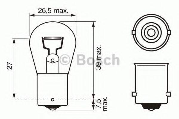 OSRAM 7526 Лампа розжарювання, ліхтар покажчика повороту; Лампа розжарювання, ліхтар сигналу гальмування