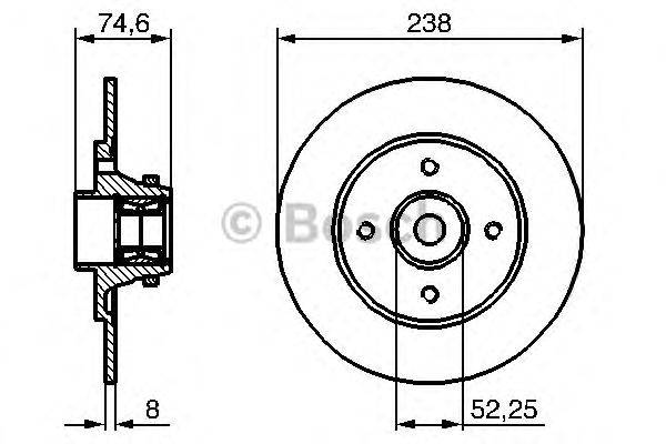 BOSCH BD1130 гальмівний диск