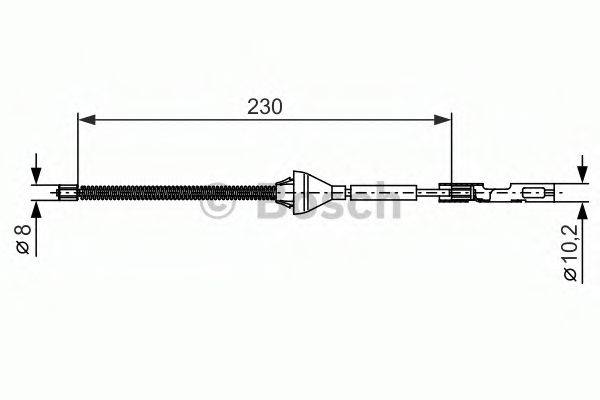 FORD 1688323 Трос, стоянкова гальмівна система