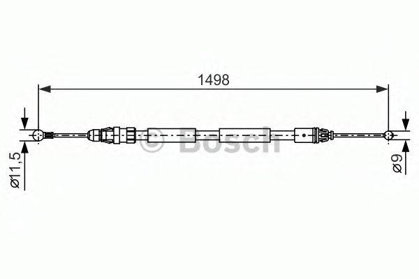 LUCAS ELECTRICAL GCH127 Трос, стоянкова гальмівна система