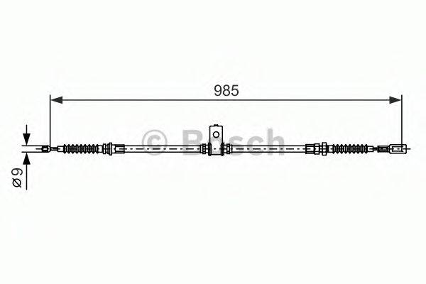 NISSAN 36530MB00D Трос, стоянкова гальмівна система
