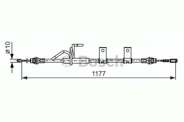 FIAT K04862227AI Трос, стоянкова гальмівна система