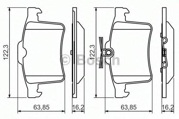 BOSCH 25114 Комплект гальмівних колодок, дискове гальмо