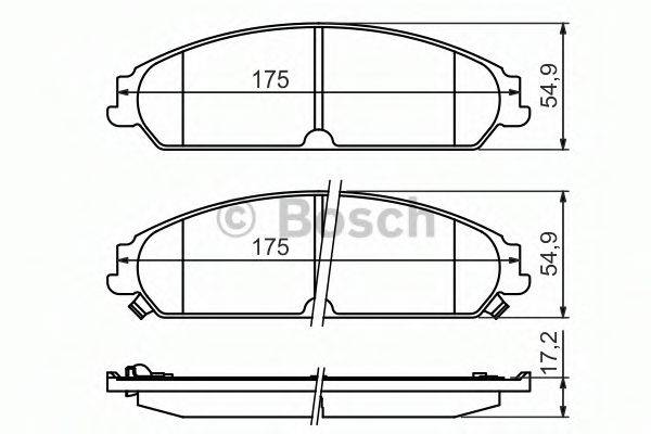 BOSCH 24164 Комплект гальмівних колодок, дискове гальмо