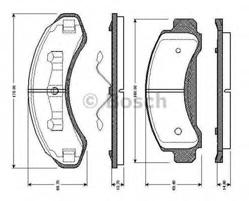 FORD F09Z2001A Комплект гальмівних колодок, дискове гальмо