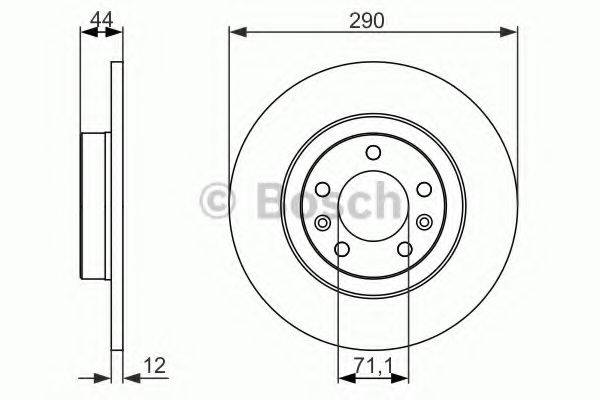 BOSCH BD1657 гальмівний диск