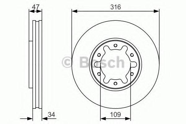 BOSCH BD1773 гальмівний диск