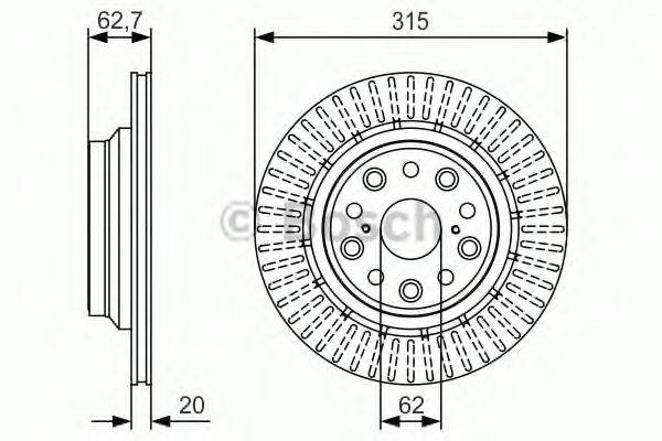 BOSCH BD1804 гальмівний диск