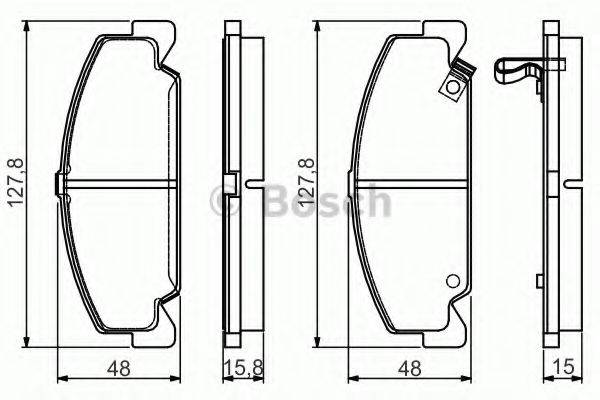 BOSCH 21330 Комплект гальмівних колодок, дискове гальмо