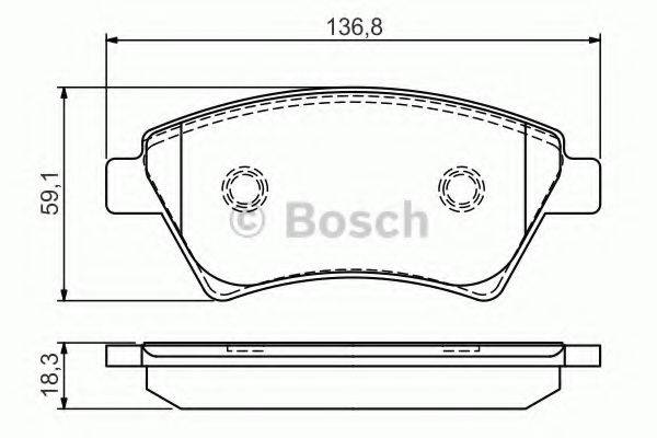 BOSCH 23930 Комплект гальмівних колодок, дискове гальмо