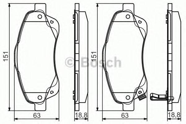 BOSCH 23480 Комплект гальмівних колодок, дискове гальмо