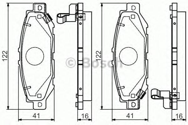 BOSCH 21787 Комплект гальмівних колодок, дискове гальмо