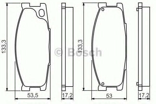 BOSCH 23501 Комплект гальмівних колодок, дискове гальмо
