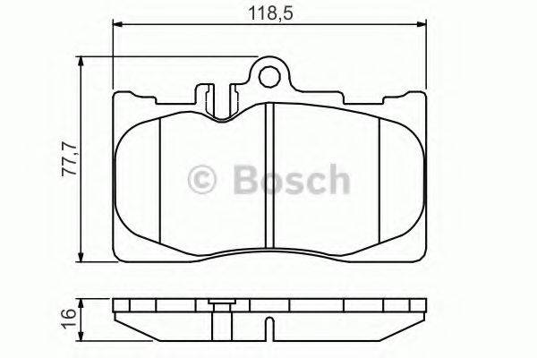 BOSCH 23812 Комплект гальмівних колодок, дискове гальмо