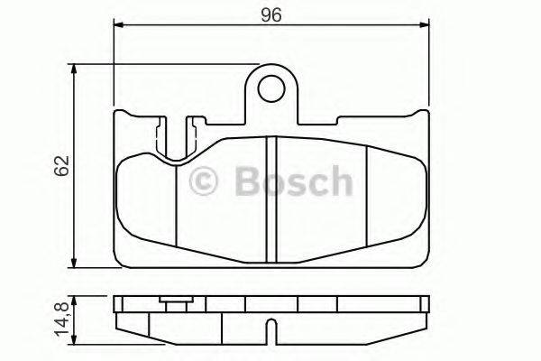 BOSCH 23804 Комплект гальмівних колодок, дискове гальмо