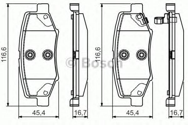 BOSCH 24603 Комплект гальмівних колодок, дискове гальмо