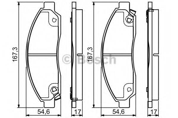 BOSCH 24370 Комплект гальмівних колодок, дискове гальмо
