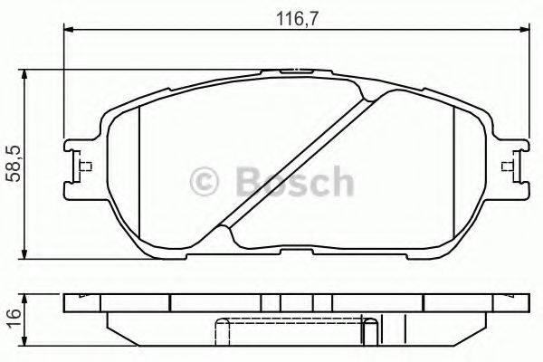 TOYOTA 04465 33270 Комплект гальмівних колодок, дискове гальмо