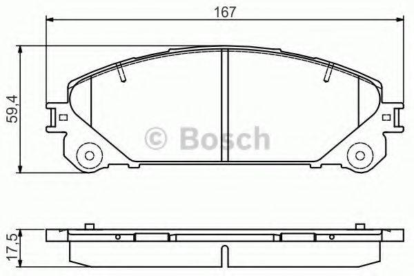 TOYOTA 0446548190 Комплект гальмівних колодок, дискове гальмо
